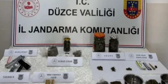 Düzce’de uyuşturucu operasyonu: 2 gözaltı