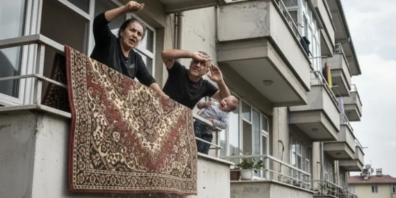 Halı silkeleyen komşuya emsal ceza!