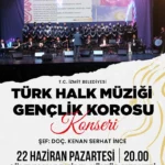 İzmit Belediyesi Türk Halk Müziği Gençlik Korosu sahneye çıkıyor