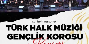 İzmit Belediyesi Türk Halk Müziği Gençlik Korosu sahneye çıkıyor