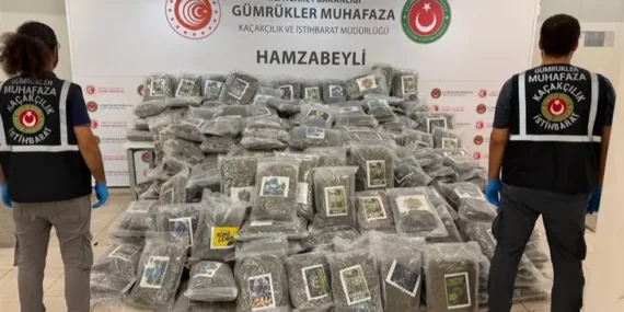 Hamzabeyli’de 288 kilo esrar ele geçirildi